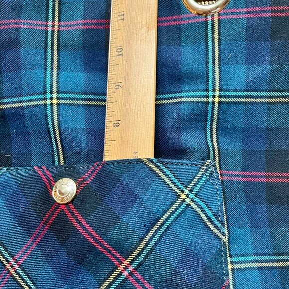 Talbots tote bag, in a tartan plaid patten with leather trim - Picture 8 of 16
